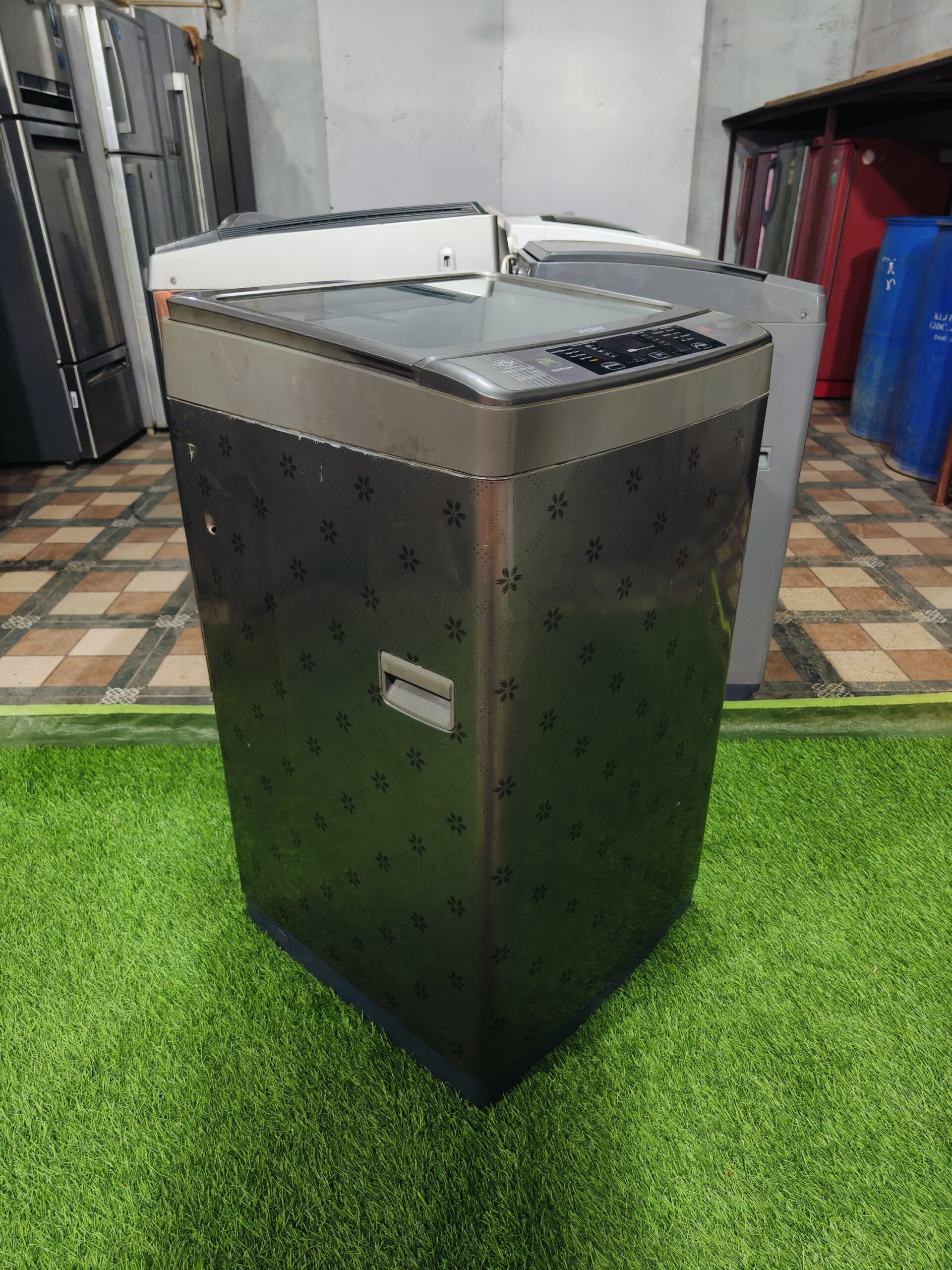 Haier woolmark jet wash 7 kg fully automatic gently used top load flower model washing machine - Image 4