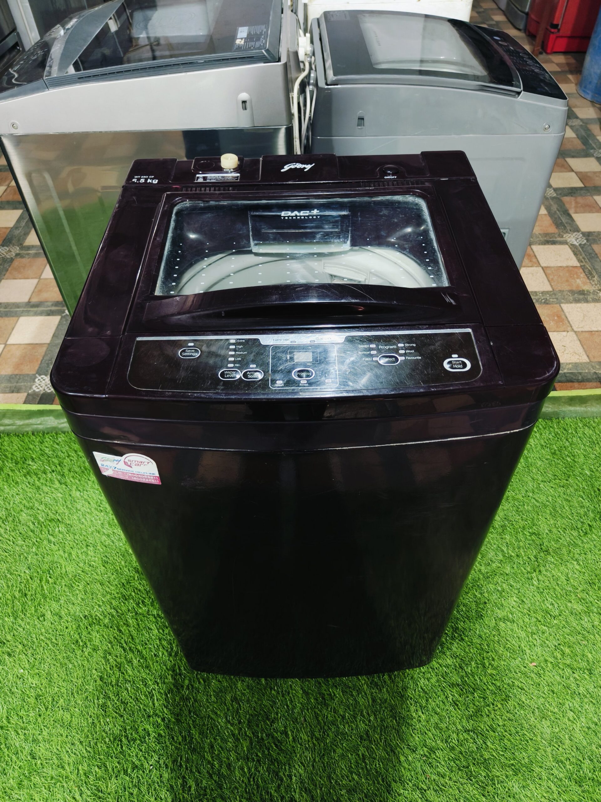 Godrej dac + technology 6.5 kg gently used fully automatic top load washing machine