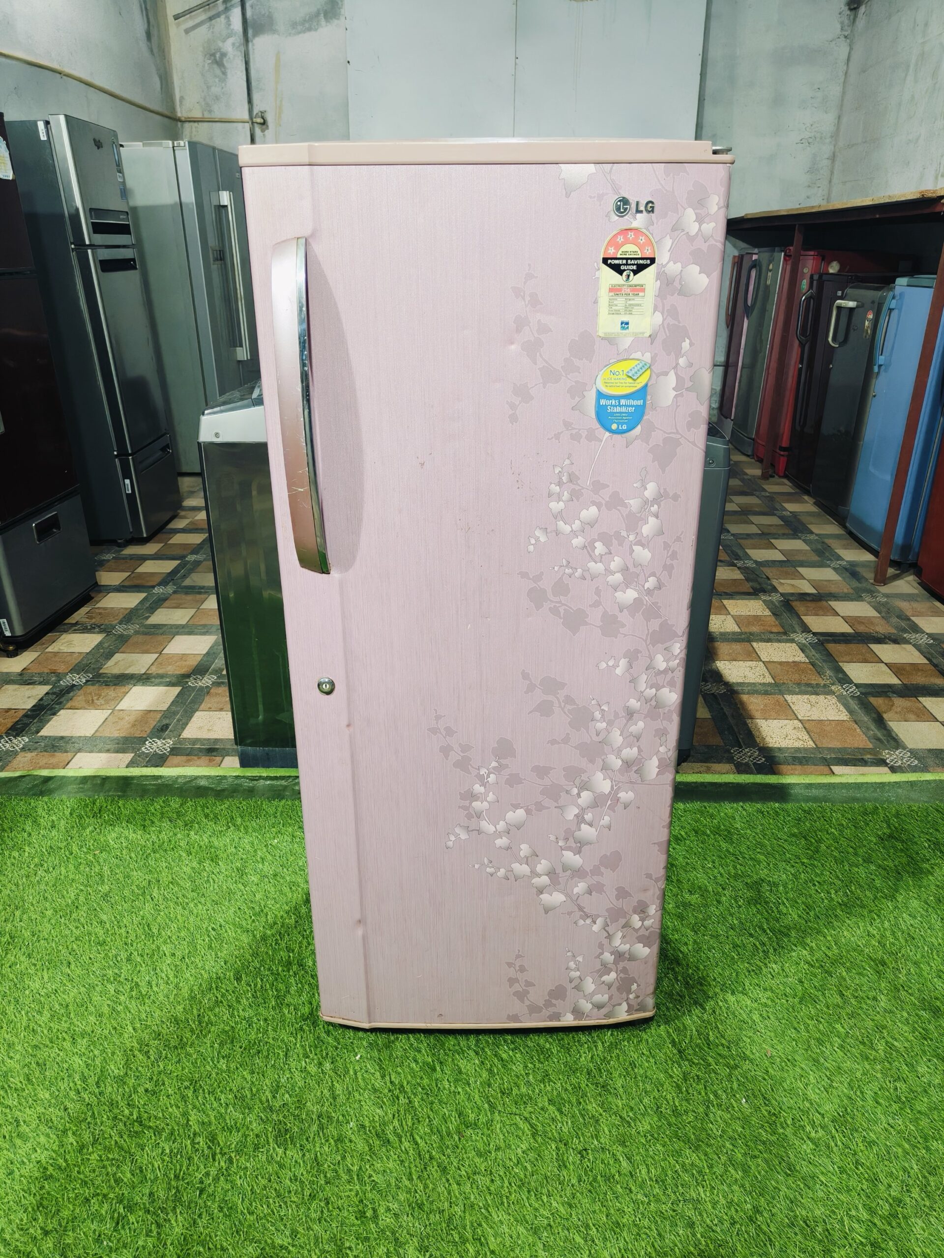 LG 5 star energy rating pink flower model 220 ltr single door refrigerator