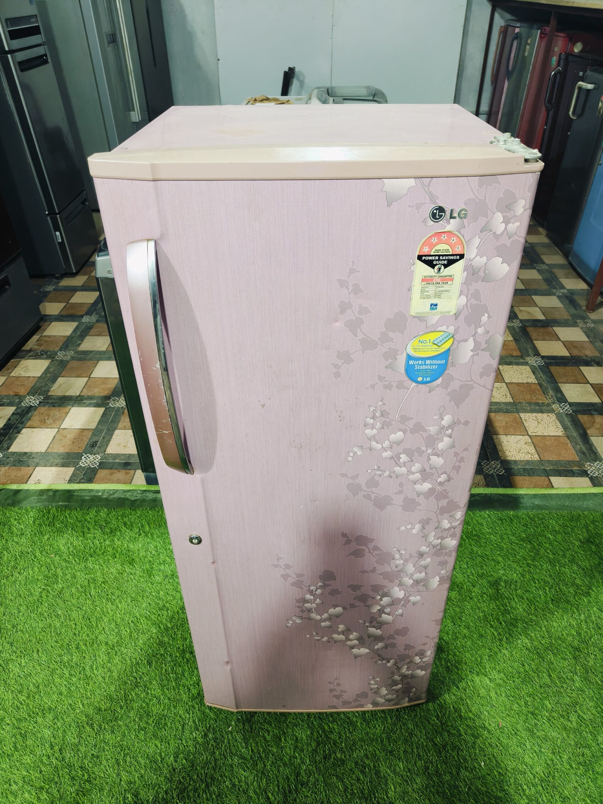 LG 5 star energy rating pink flower model 220 ltr single door refrigerator - Image 2