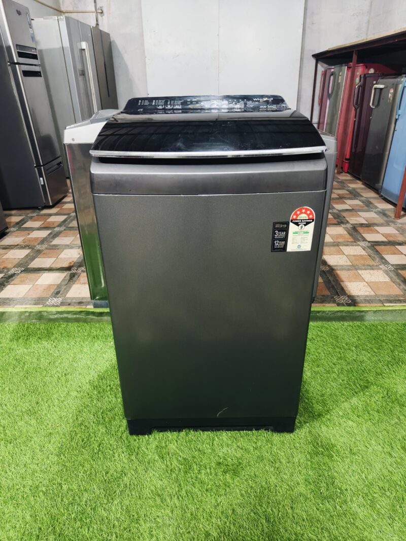 Whirlpool 360* bloom wash pro intelli sense inverter 5 star rating 7.5 kg fully automatic gently used top load washing machine