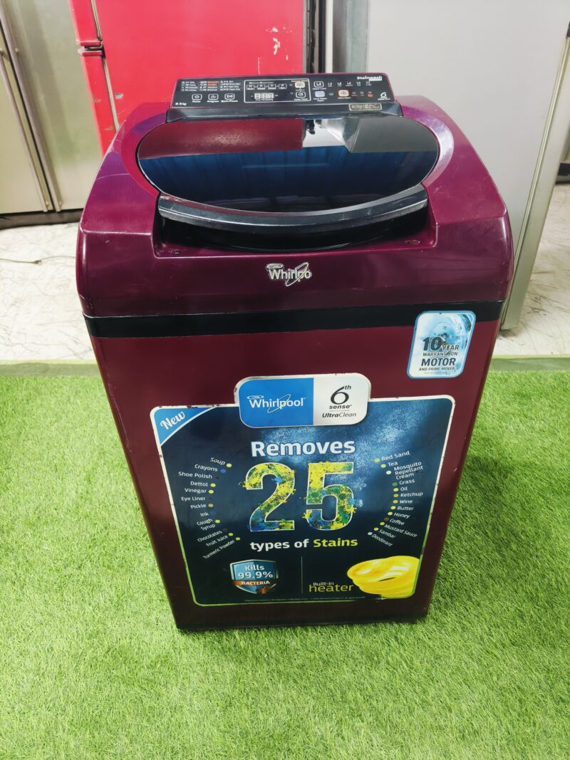 Whirlpool 6th sense stain wash ultra 6.5 kg gently used fully automatic top load washing machine