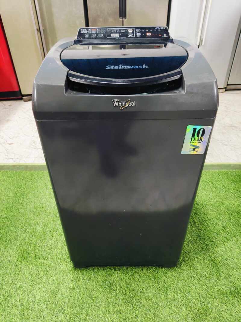 Whirlpool 6th sense thumbke care bloom wash 7.2 kg gently used fully automatic top load washing machine