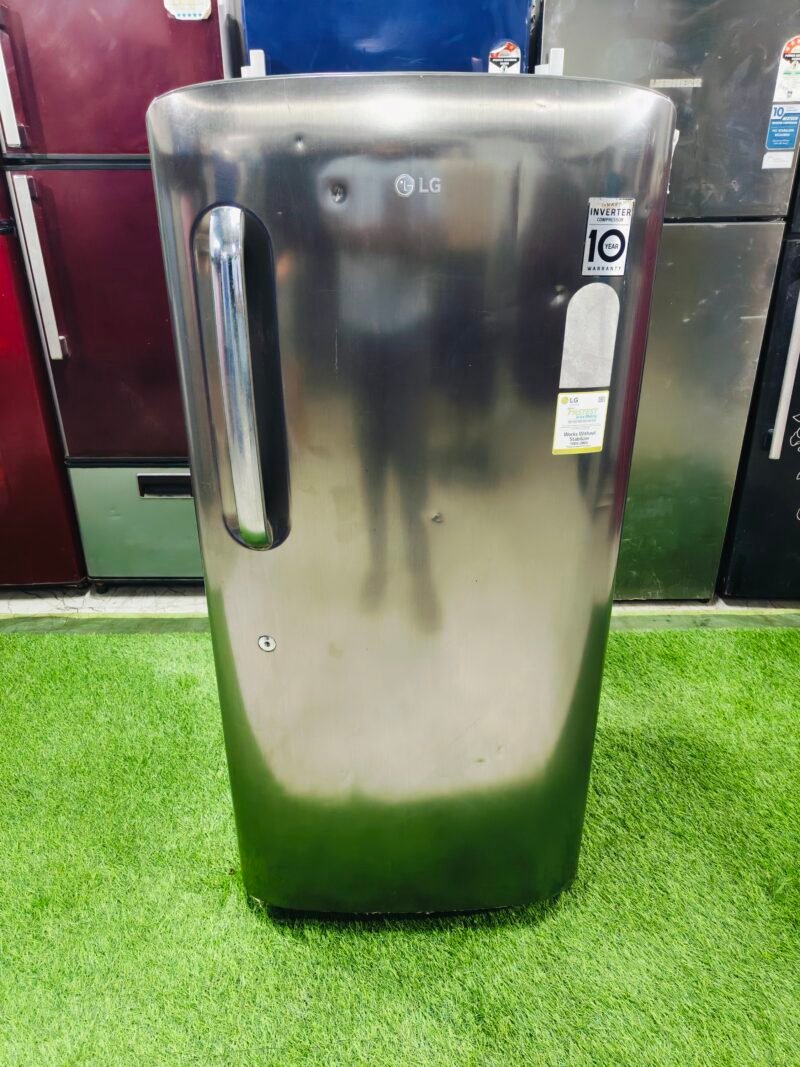 LG steel finish smart inverter 200 ltr used single door refrigerator