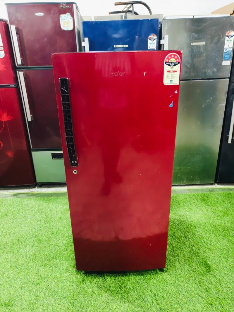 Haier 5 star energy rating bright red in colour 190 ltr single door refrigerator