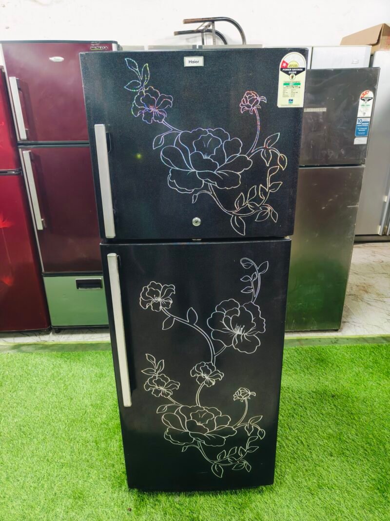 Haier multi colour flower model 240 ltr double door refrigerator