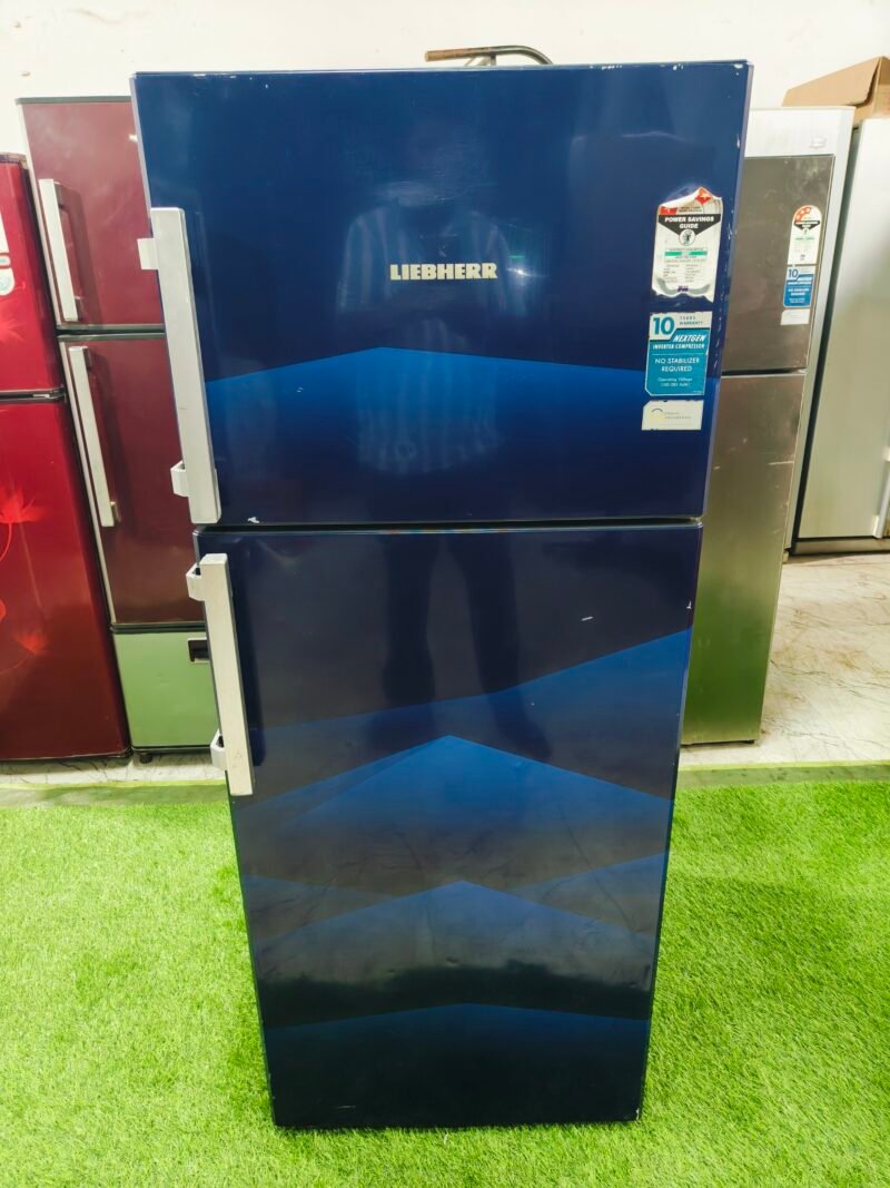 Liebherr inverter 4 star rating blue in colour 260 ltr gently used double door refrigerator