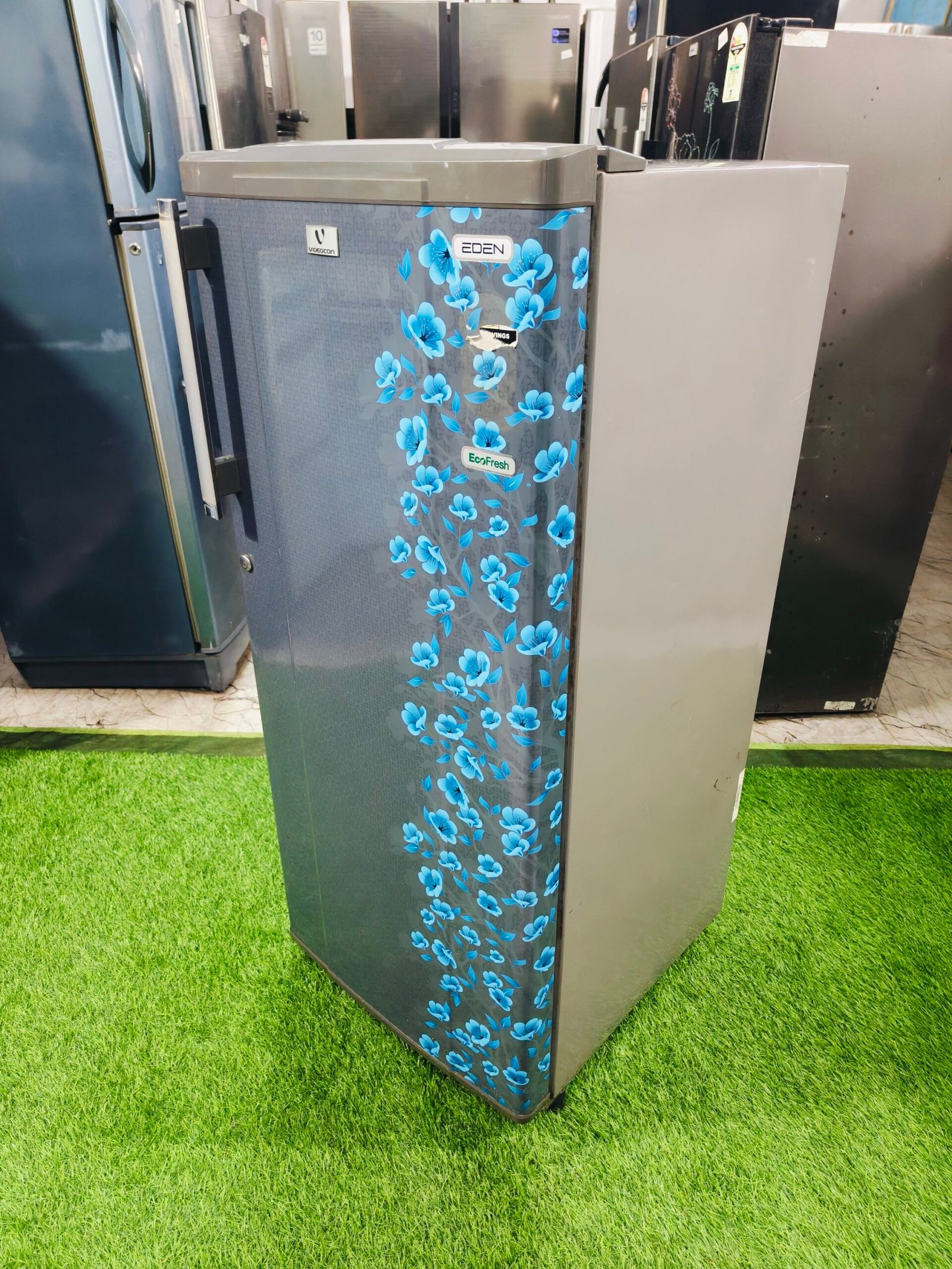 Videocon eco fresh 4 star rating blue flower model 190 ltr single door refrigerator - Image 4