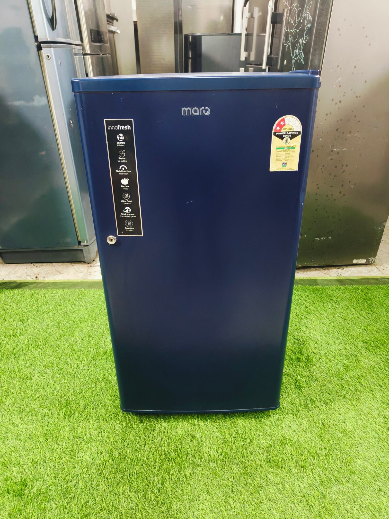 Marq blue in colour like new condition 180 ltr single door refrigerator