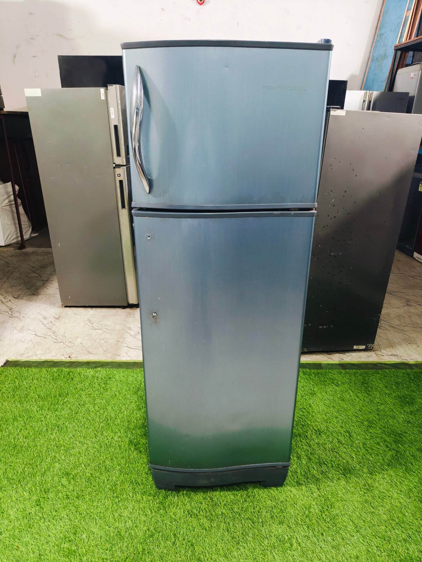 Godrej pentacool blue in colour 240 ltr with inbuilt base stand double door refrigerator
