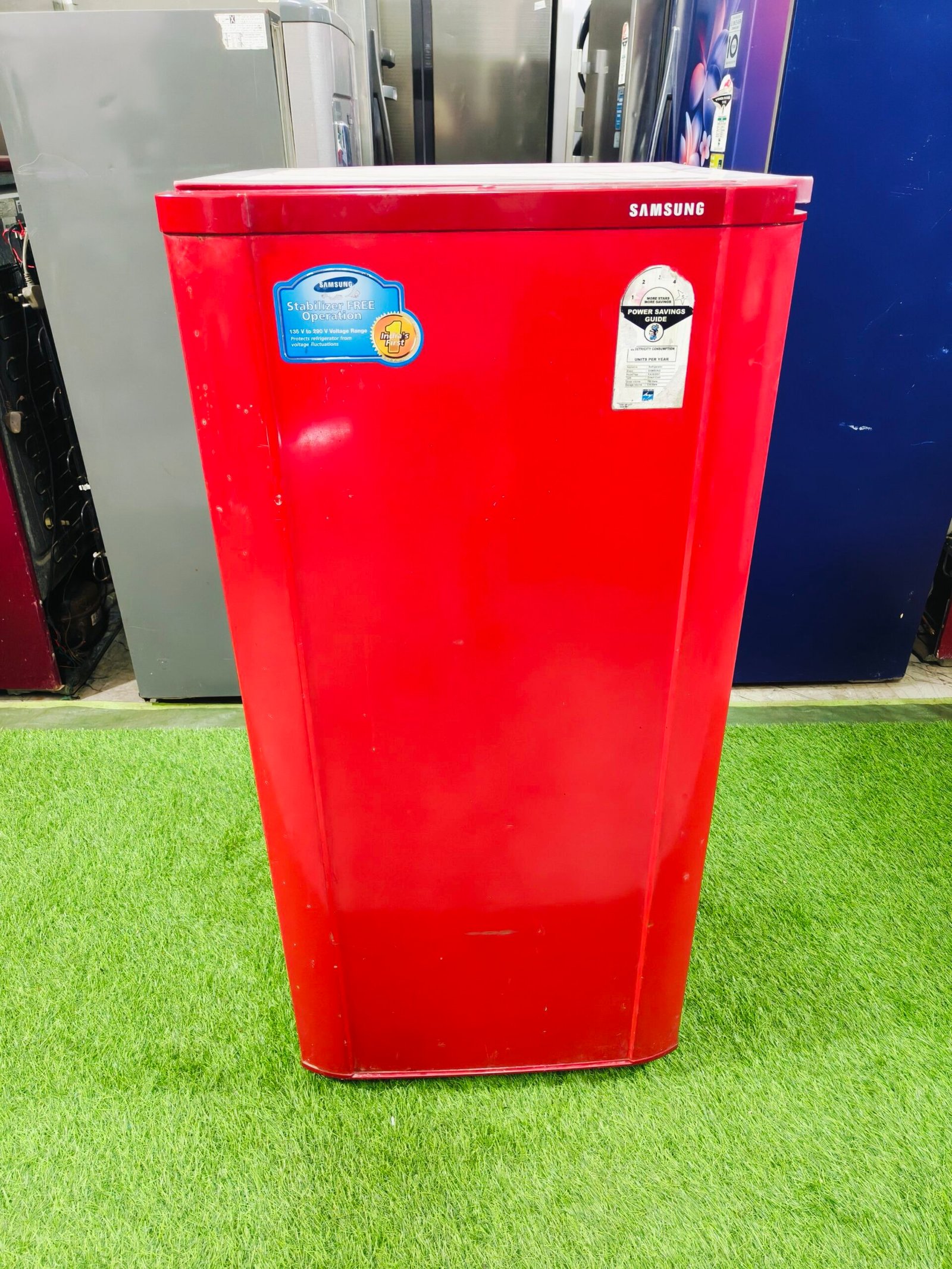 Samsung 4 star energy rating red in colour 190 ltr single door refrigerator