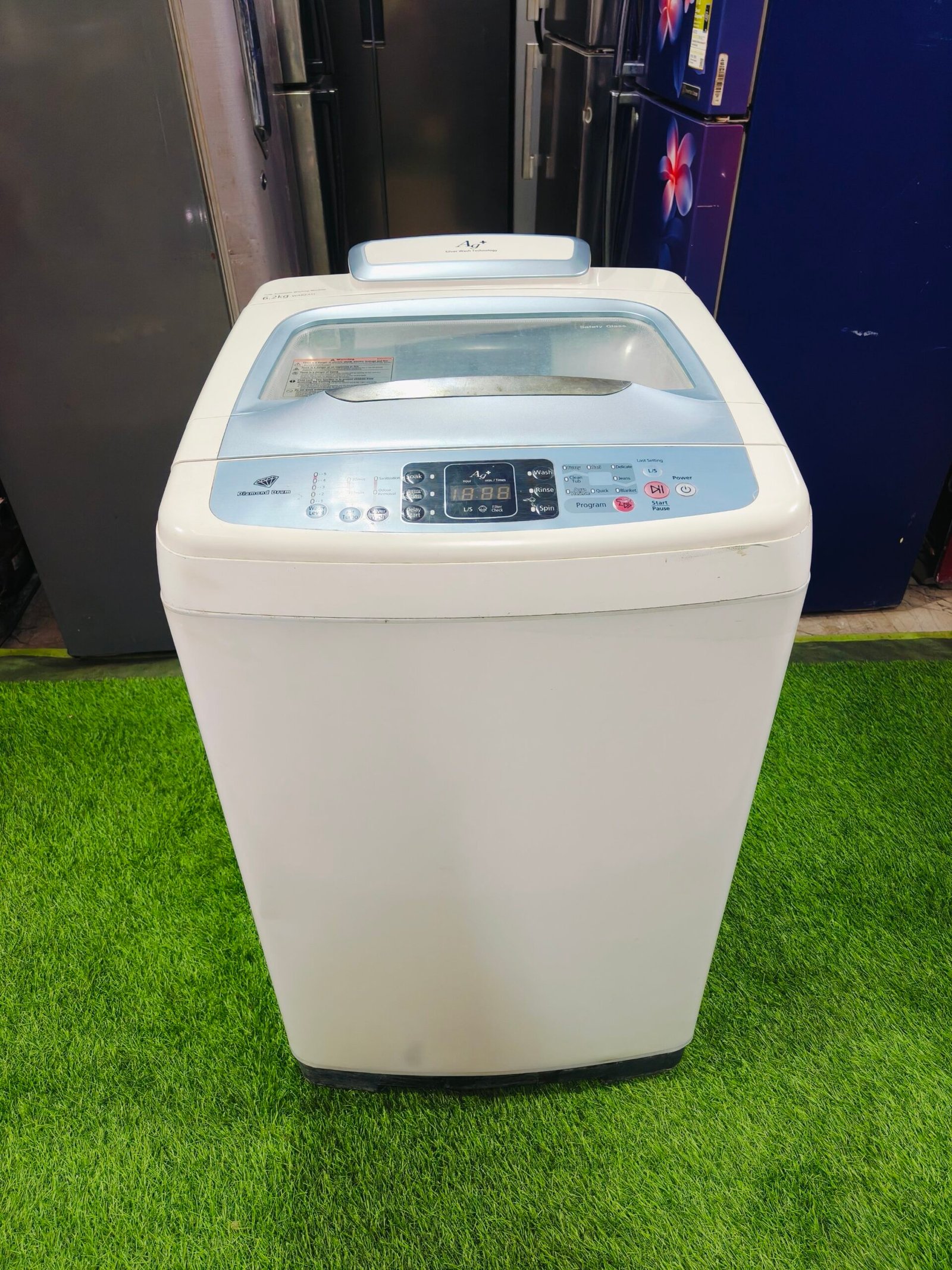 Samsung ag+ silver nano technology 6.2 kg daimond drum fully automatic top load washing machine