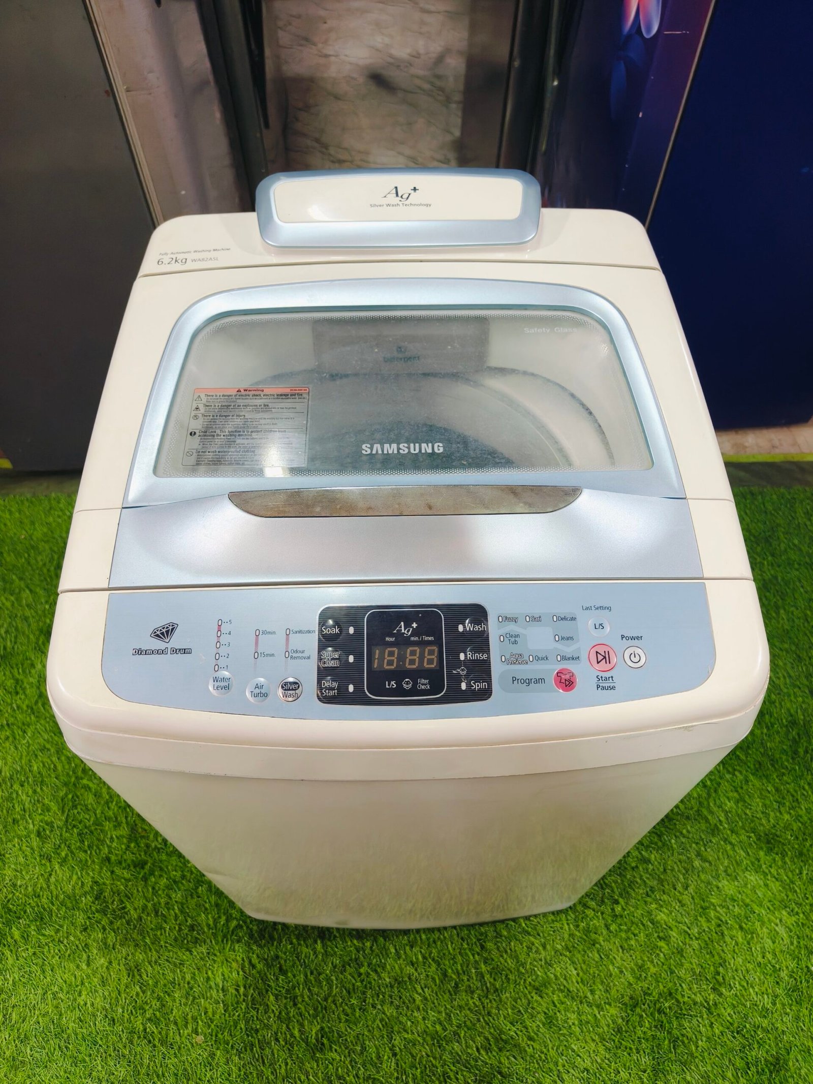 Samsung ag+ silver nano technology 6.2 kg daimond drum fully automatic top load washing machine - Image 2