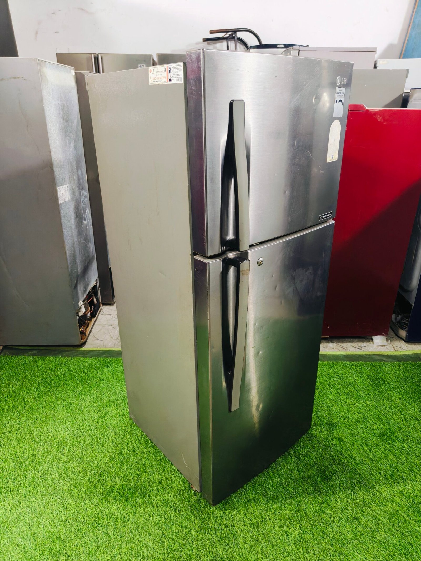 LG smart inverter steel finish 260 ltr double door used refrigerator - Image 4