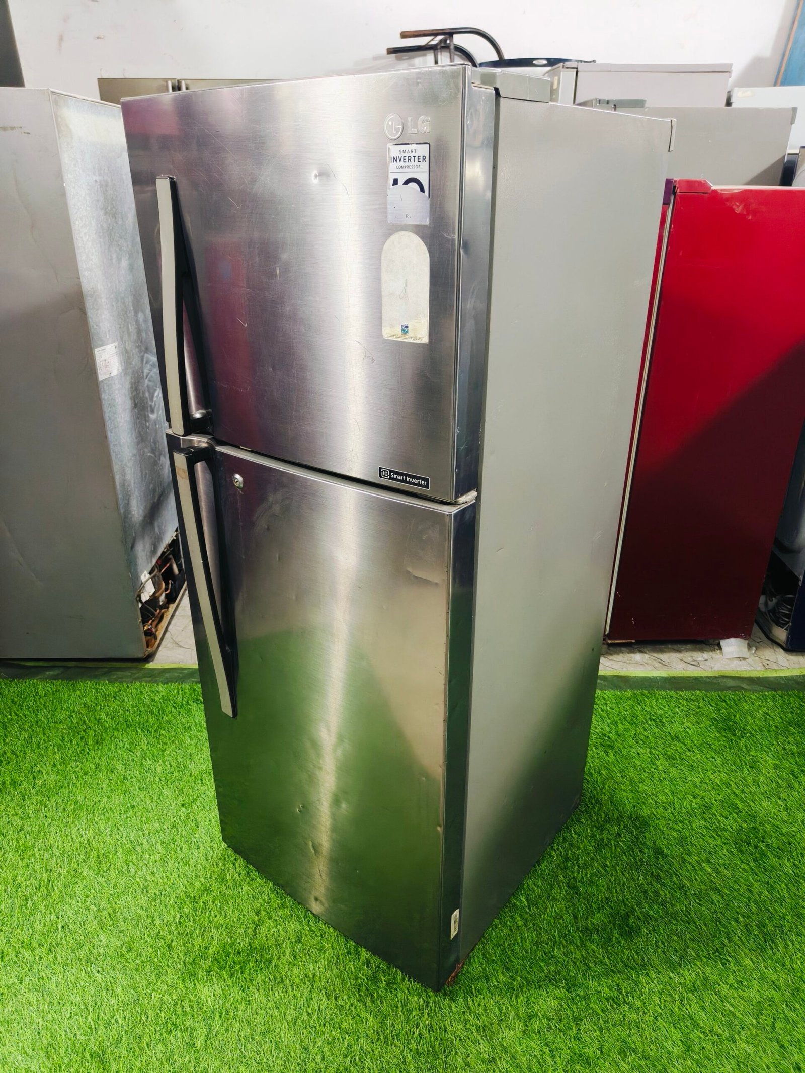 LG smart inverter steel finish 260 ltr double door used refrigerator - Image 5