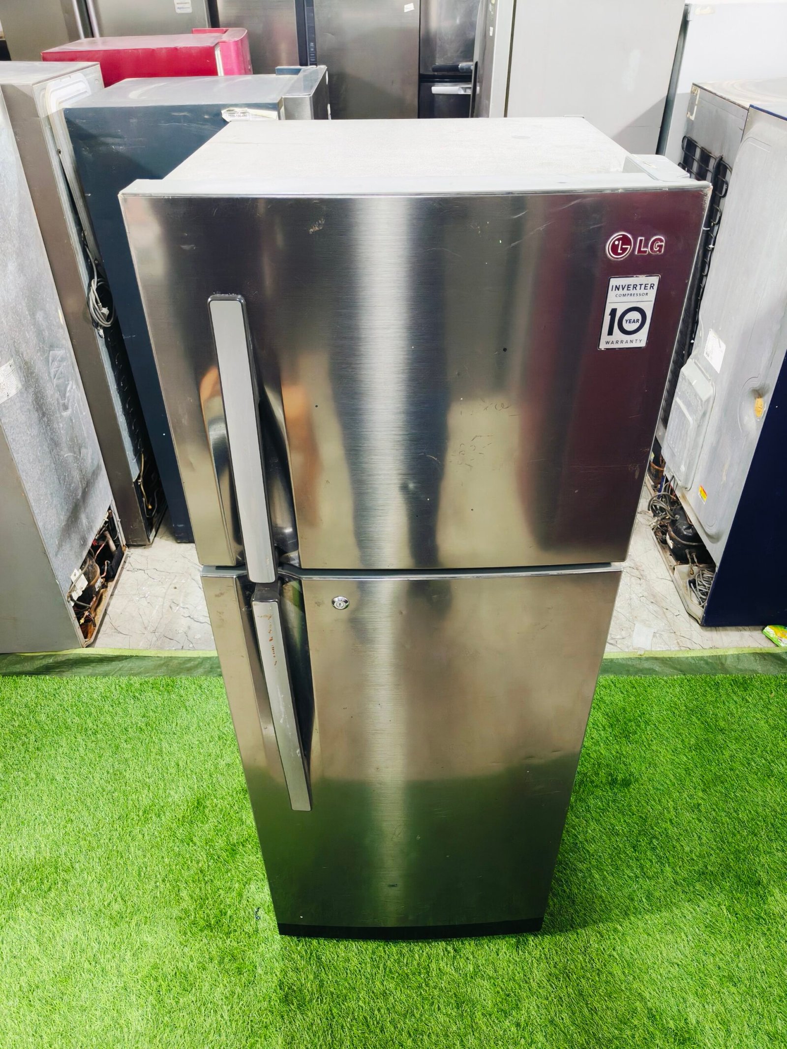 LG smart inverter steel finish 280 ltr gently used double door refrigerator - Image 2