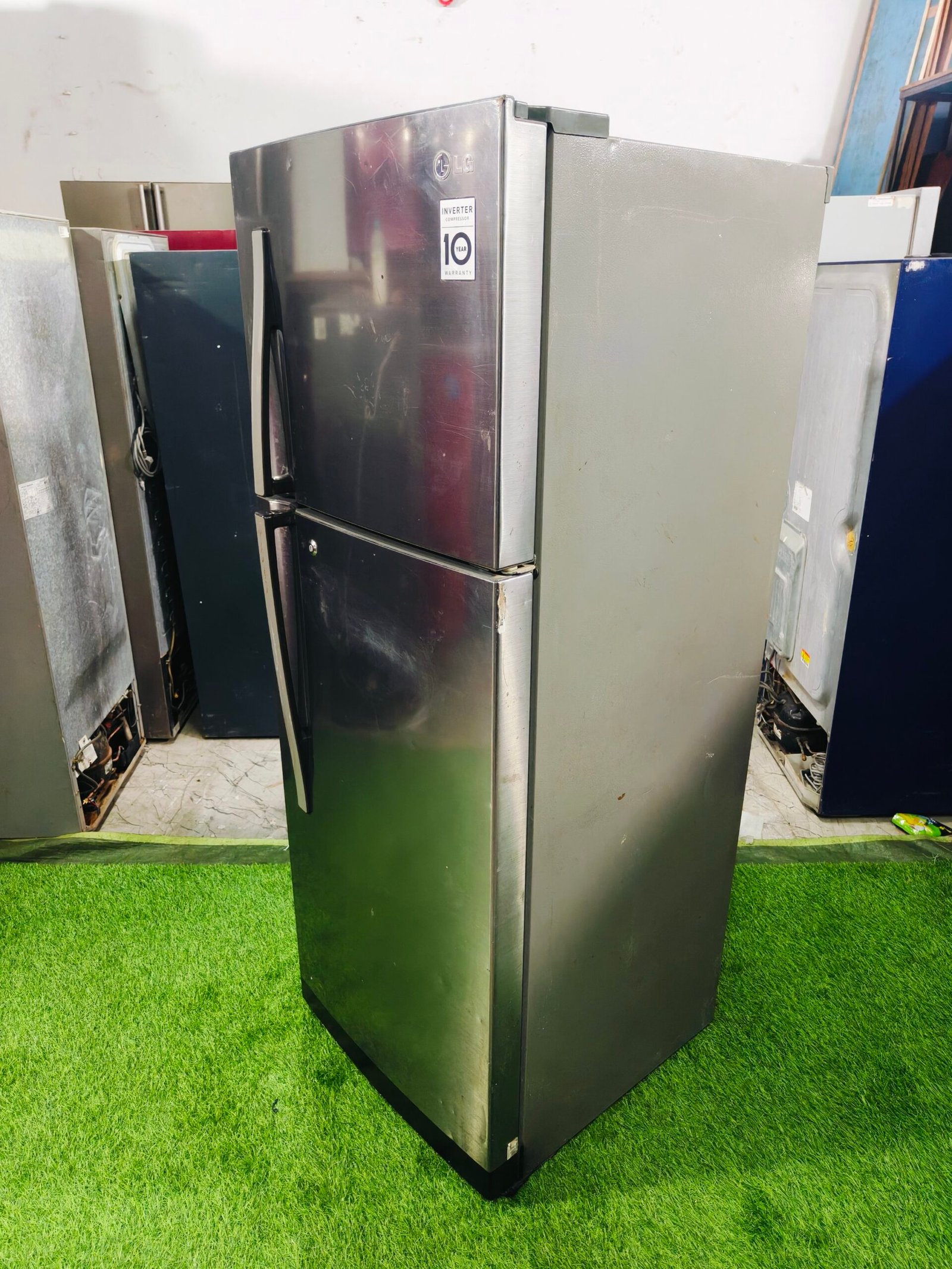 LG smart inverter steel finish 280 ltr gently used double door refrigerator - Image 5