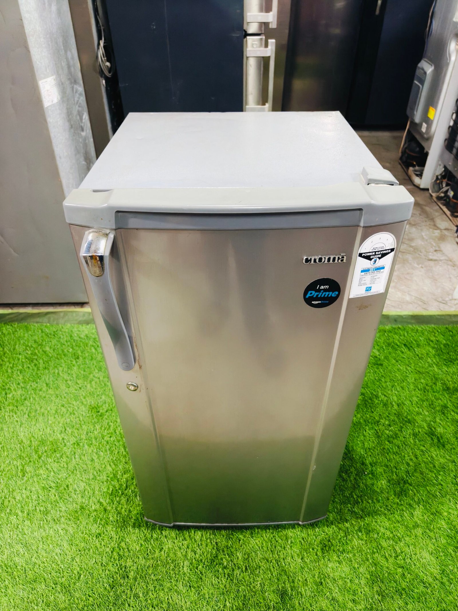 Croma steel finish 4 star energy rating 190 ltr gently used single door refrigerator - Image 2