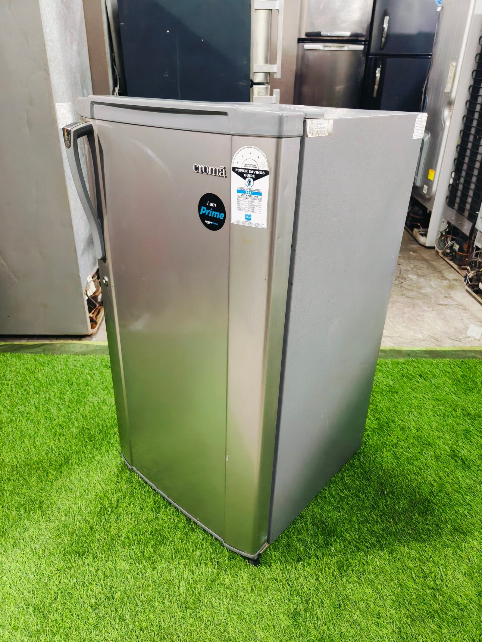 Croma steel finish 4 star energy rating 190 ltr gently used single door refrigerator - Image 4