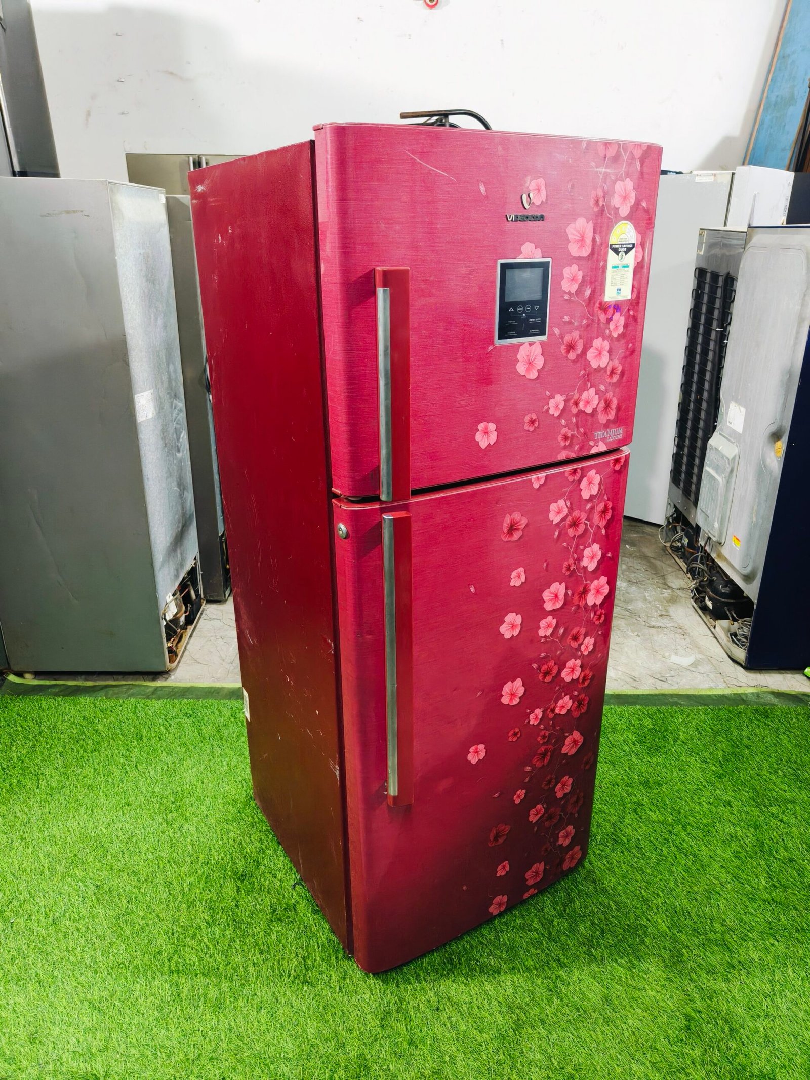 Videocon titanium luxury 280 ltr pink flower model double door refrigerator - Image 5