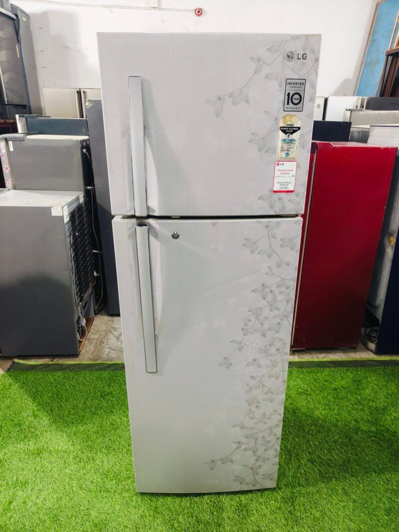 LG 4 star energy rating grey flower model 320 ltr used double door refrigerator