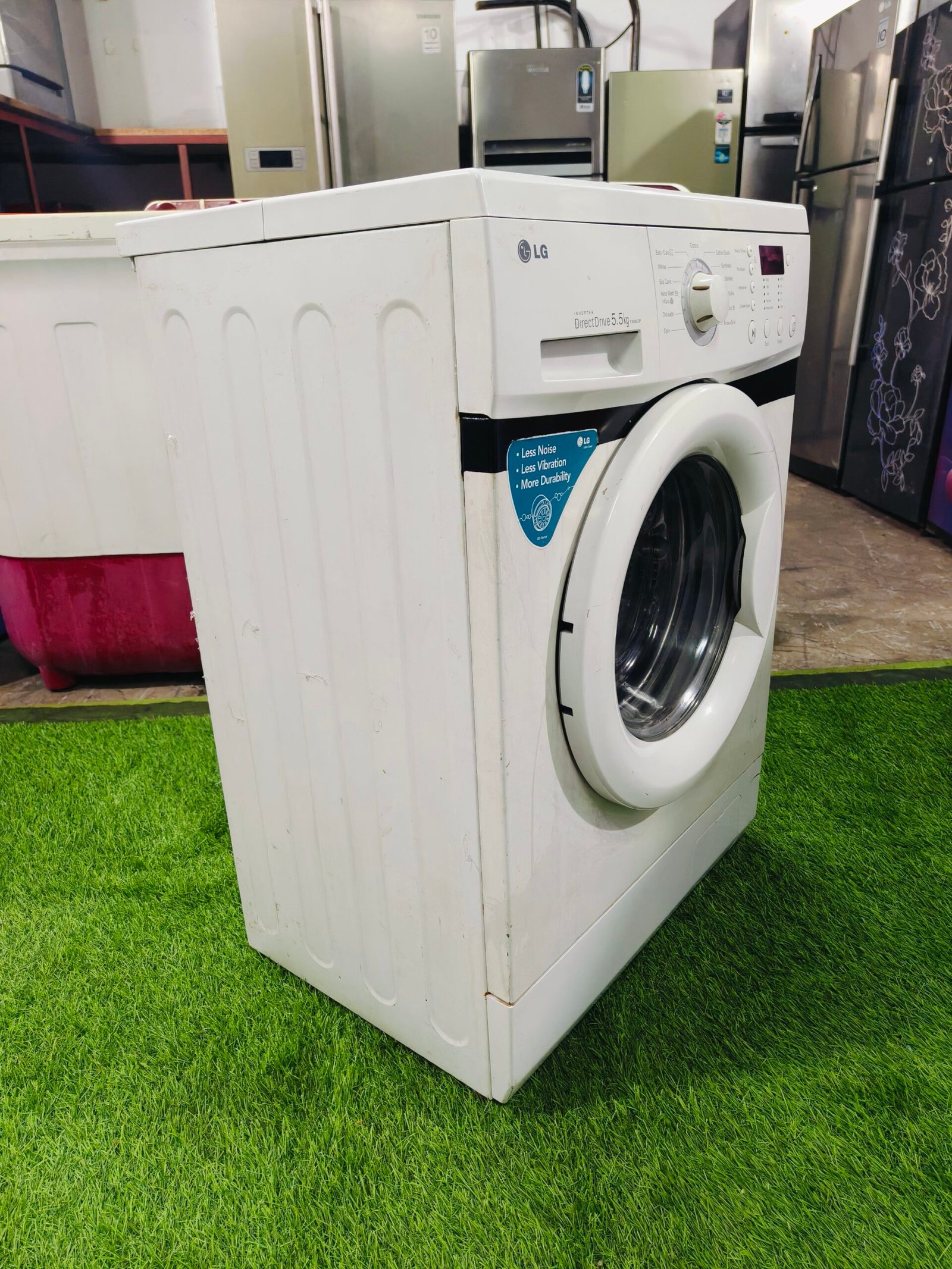LG digital inverter direct drive 5.5 kg double colour fully automatic front load washing machine - Image 4