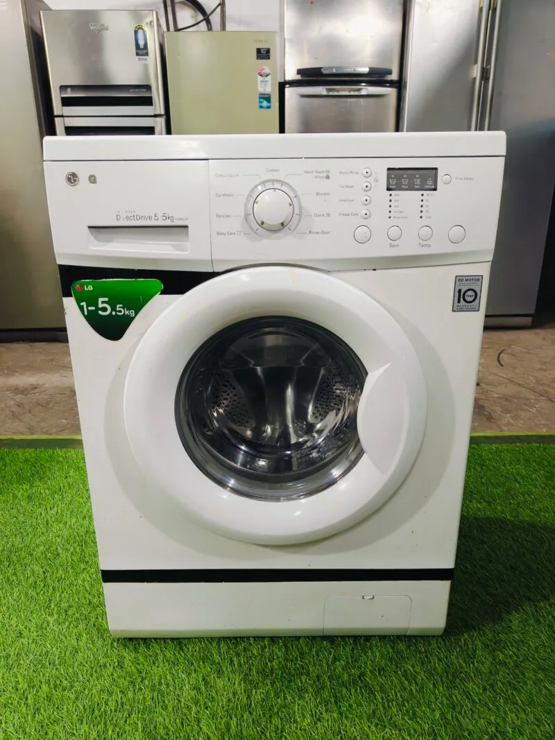LG digital inverter direct drive 5.5 kg double colour fully automatic gently used front load washing machine