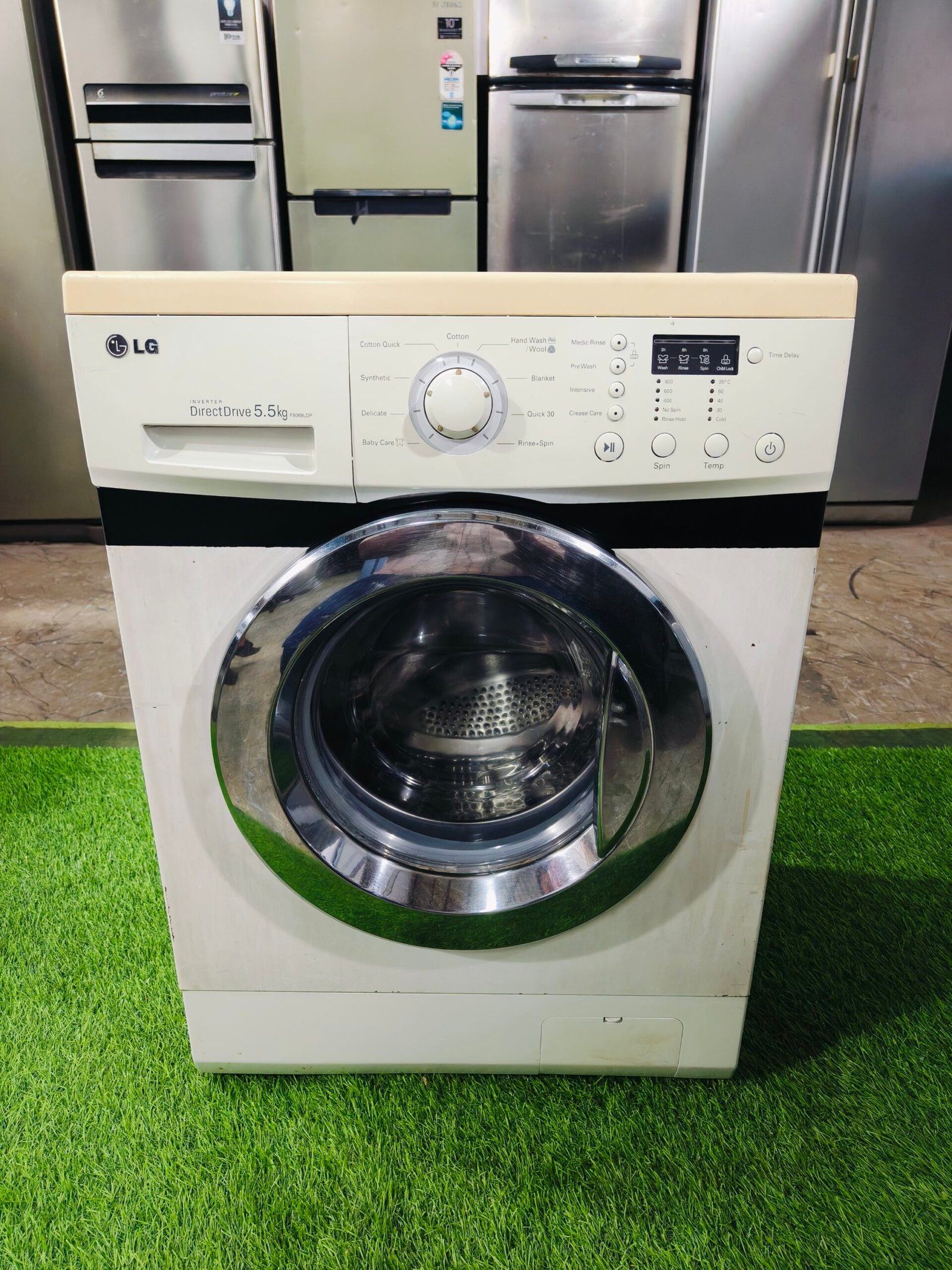 LG digital inverter direct drive 5.5 kg double colour fully automatic front load washing machine