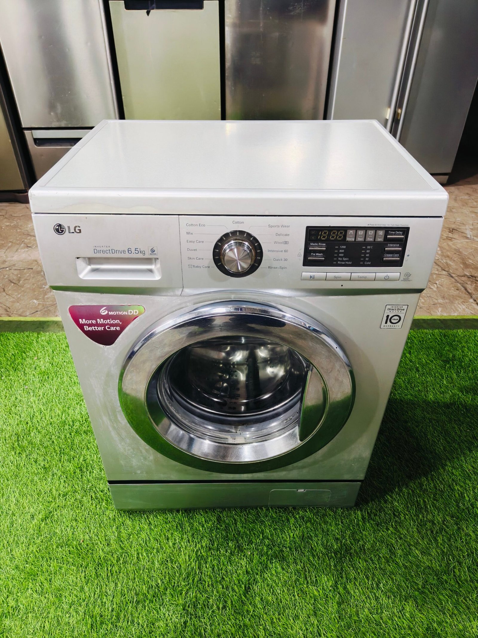 LG direct drive digital inverter 6.5 kg silver in colour fully automatic front load washing machine - Image 2