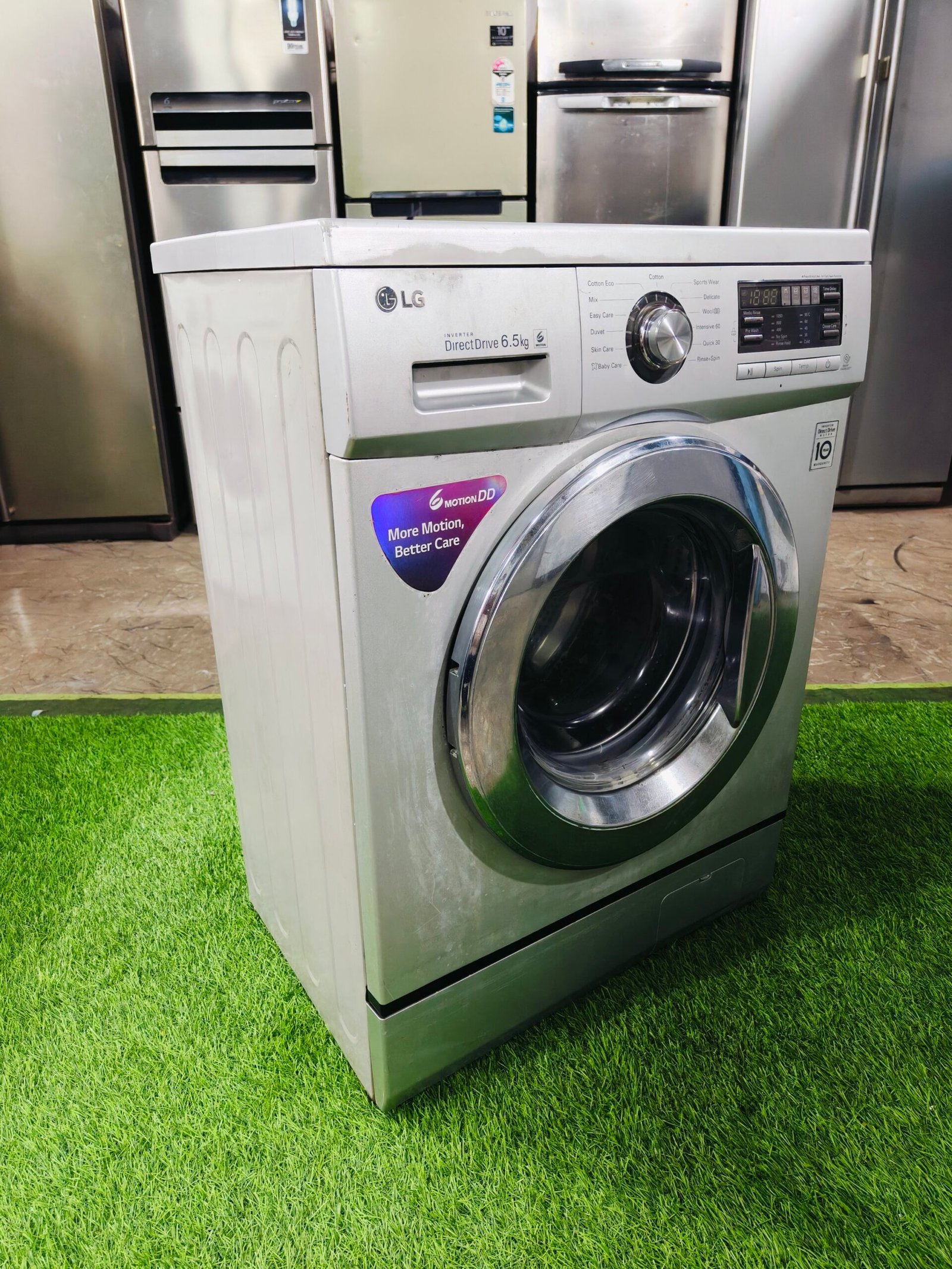 LG direct drive digital inverter 6.5 kg silver in colour fully automatic front load washing machine - Image 5