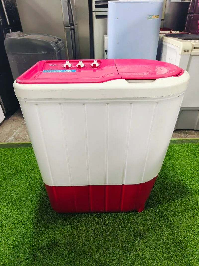 Whirlpool superb atom 60i white & pink in colour 6 kg gently used semi-automatic washing machine