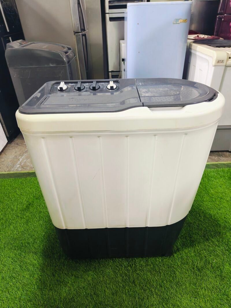 Whirlpool superb atom 70s white & grey in colour 7 kg gently used semi-automatic washing machine