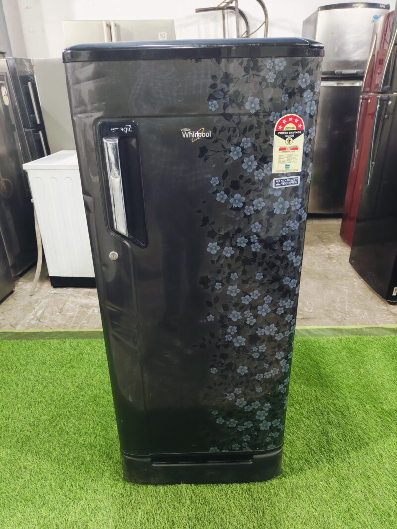 Whirlpool ice magic 5 star energy rating black flower model 190 single door refrigerator