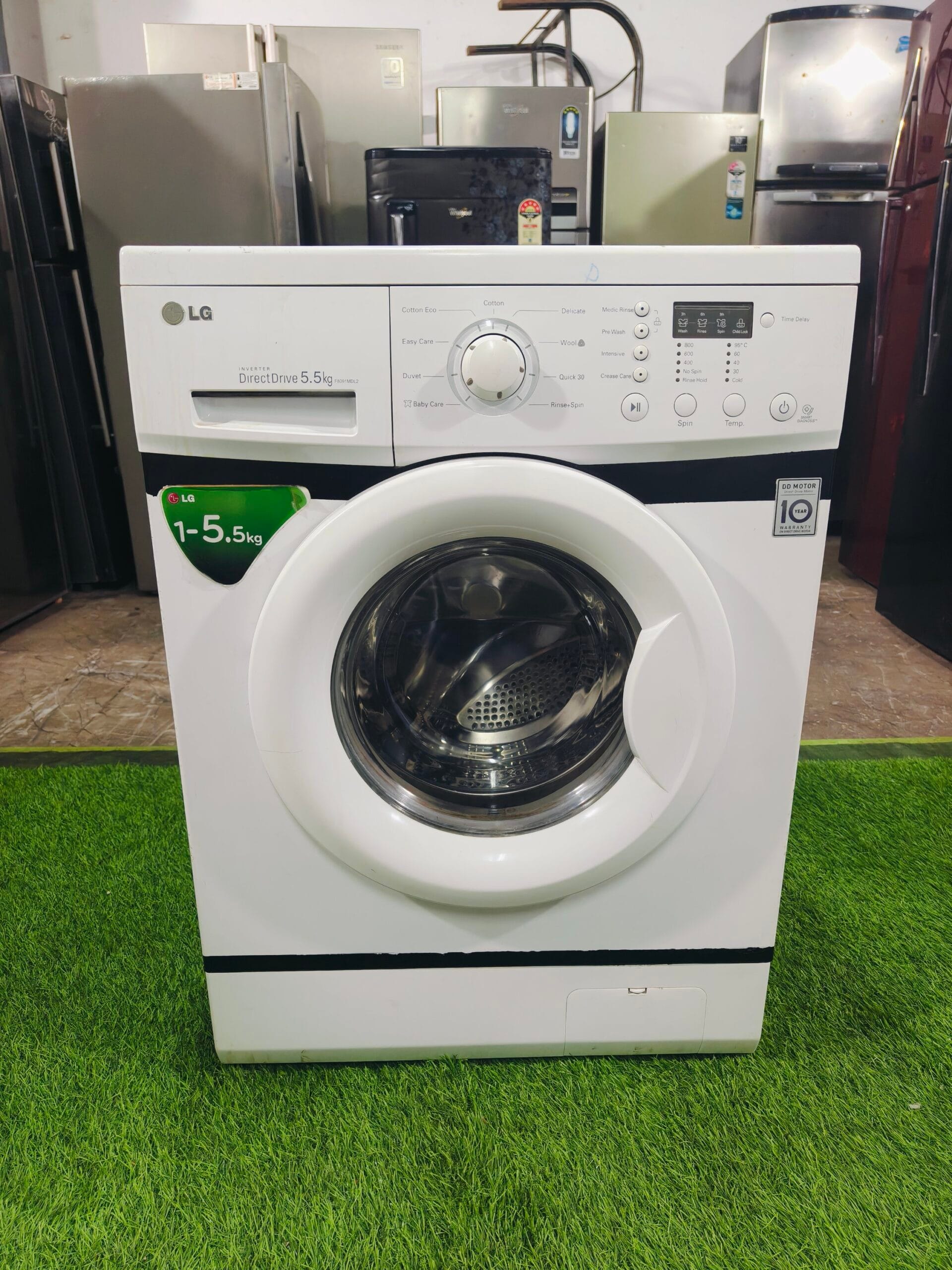 LG digital inverter direct drive 5.5 kg double colour fully automatic front load washing machine