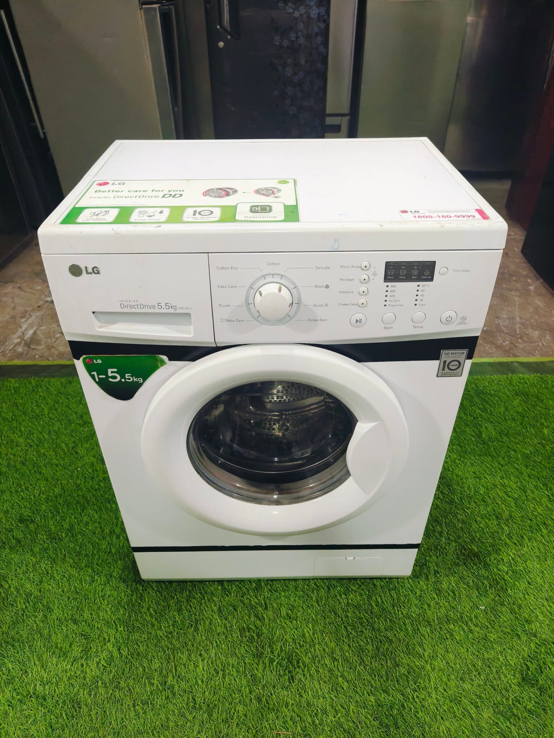 LG digital inverter direct drive 5.5 kg double colour fully automatic front load washing machine - Image 2