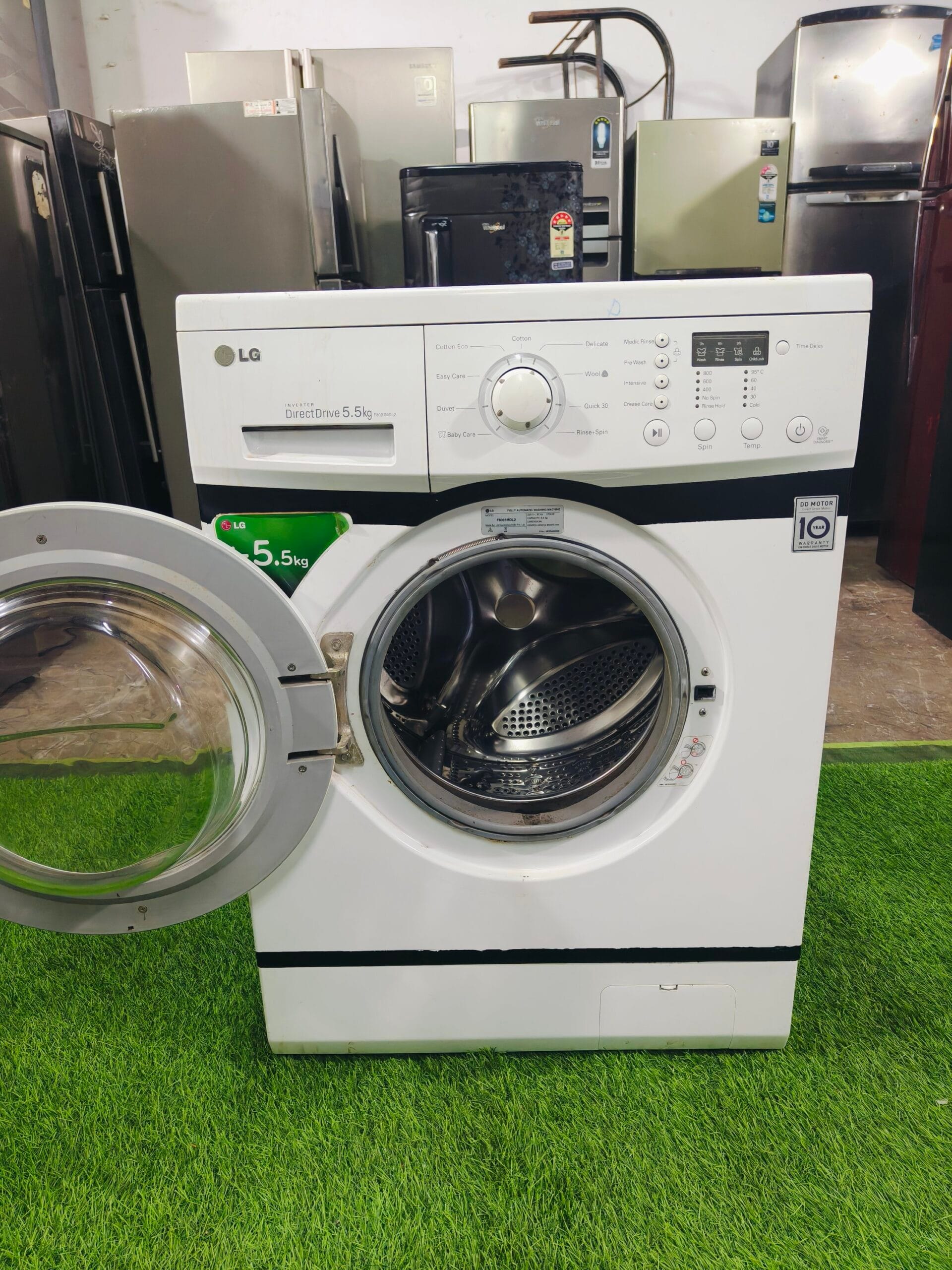 LG digital inverter direct drive 5.5 kg double colour fully automatic front load washing machine - Image 3