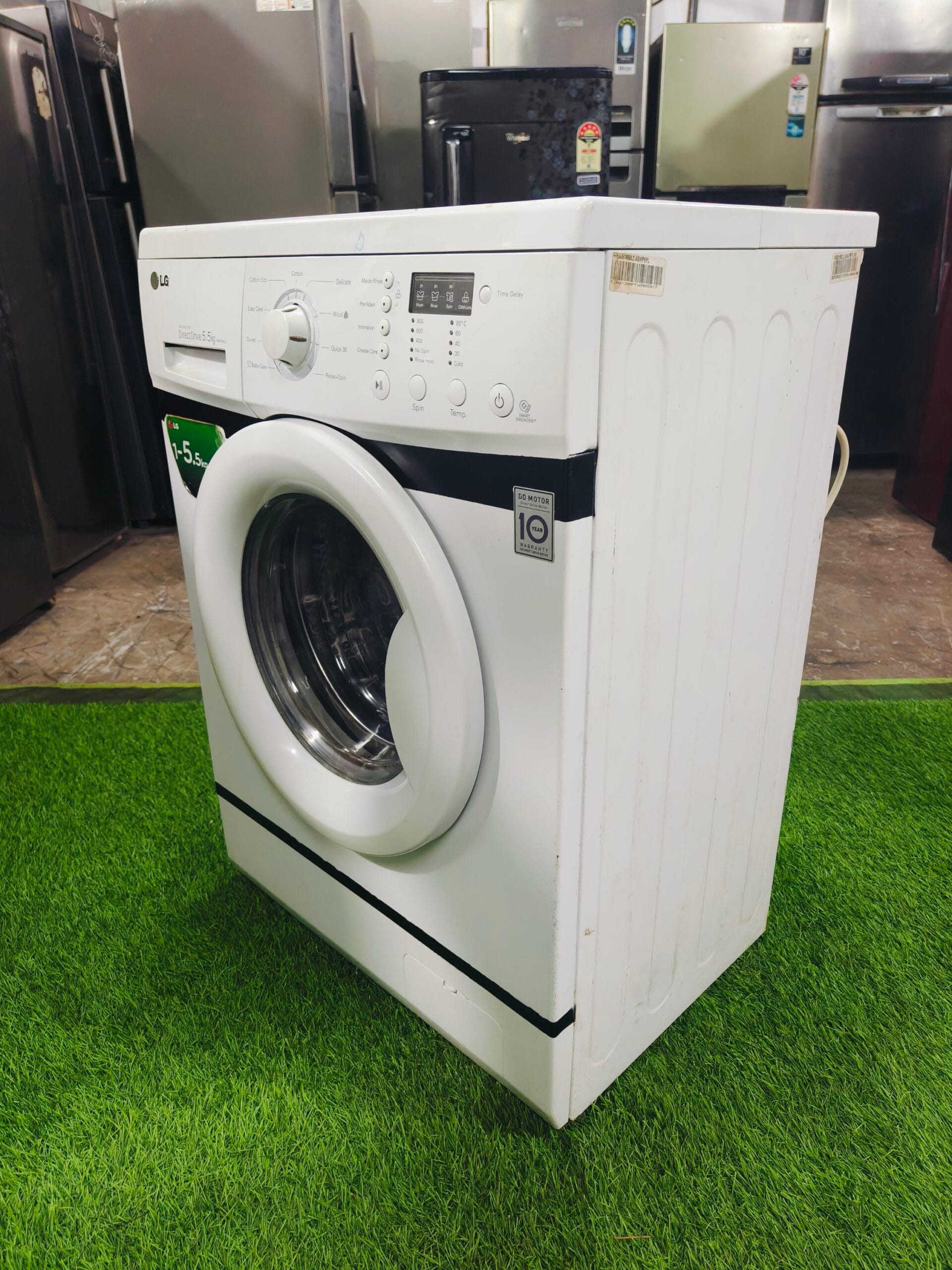 LG digital inverter direct drive 5.5 kg double colour fully automatic front load washing machine - Image 4