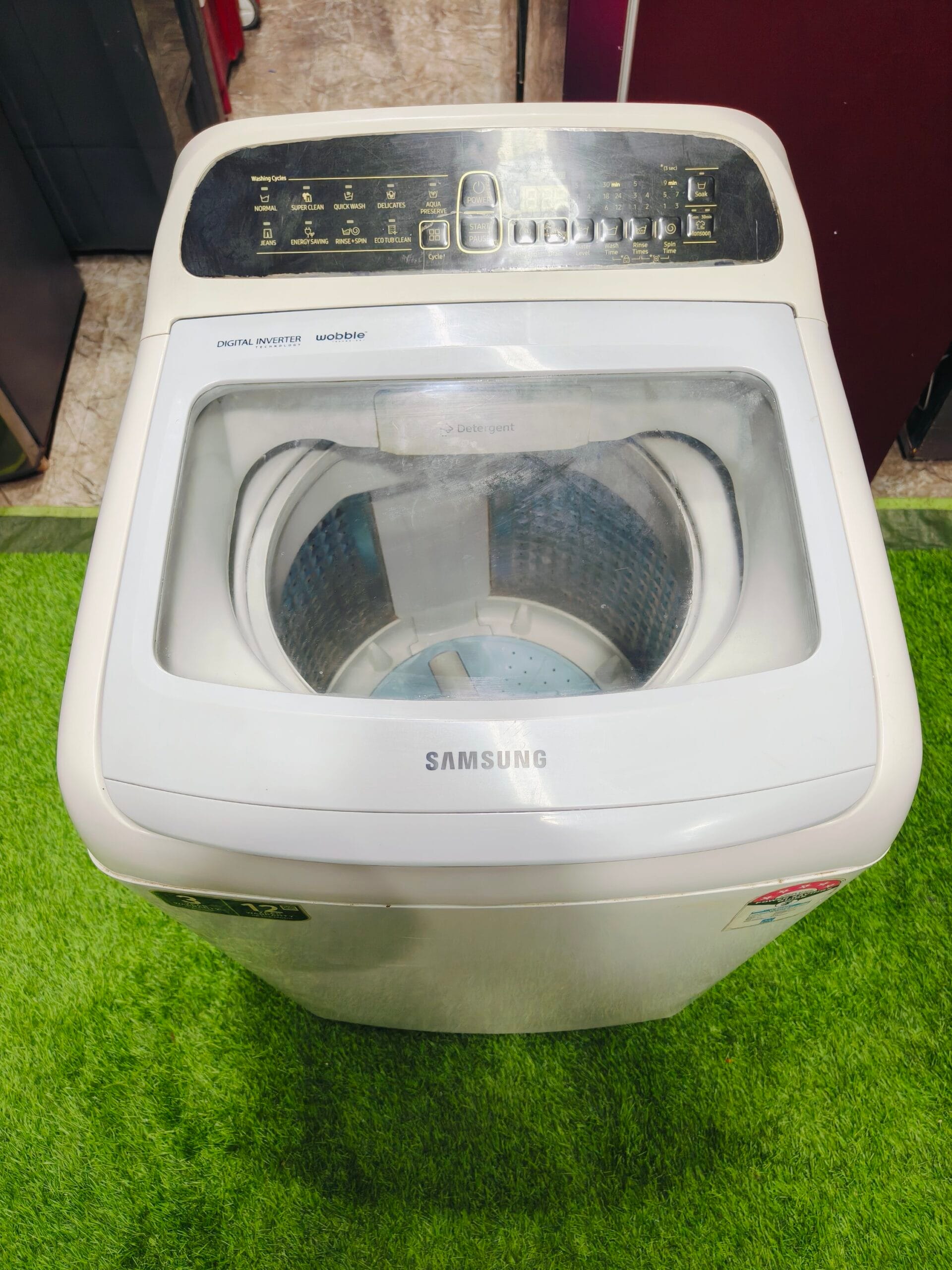 Samsung 5 star energy rating digital inverter wobble technology 6.5 kg gently used fully automatic top load washing machine - Image 2