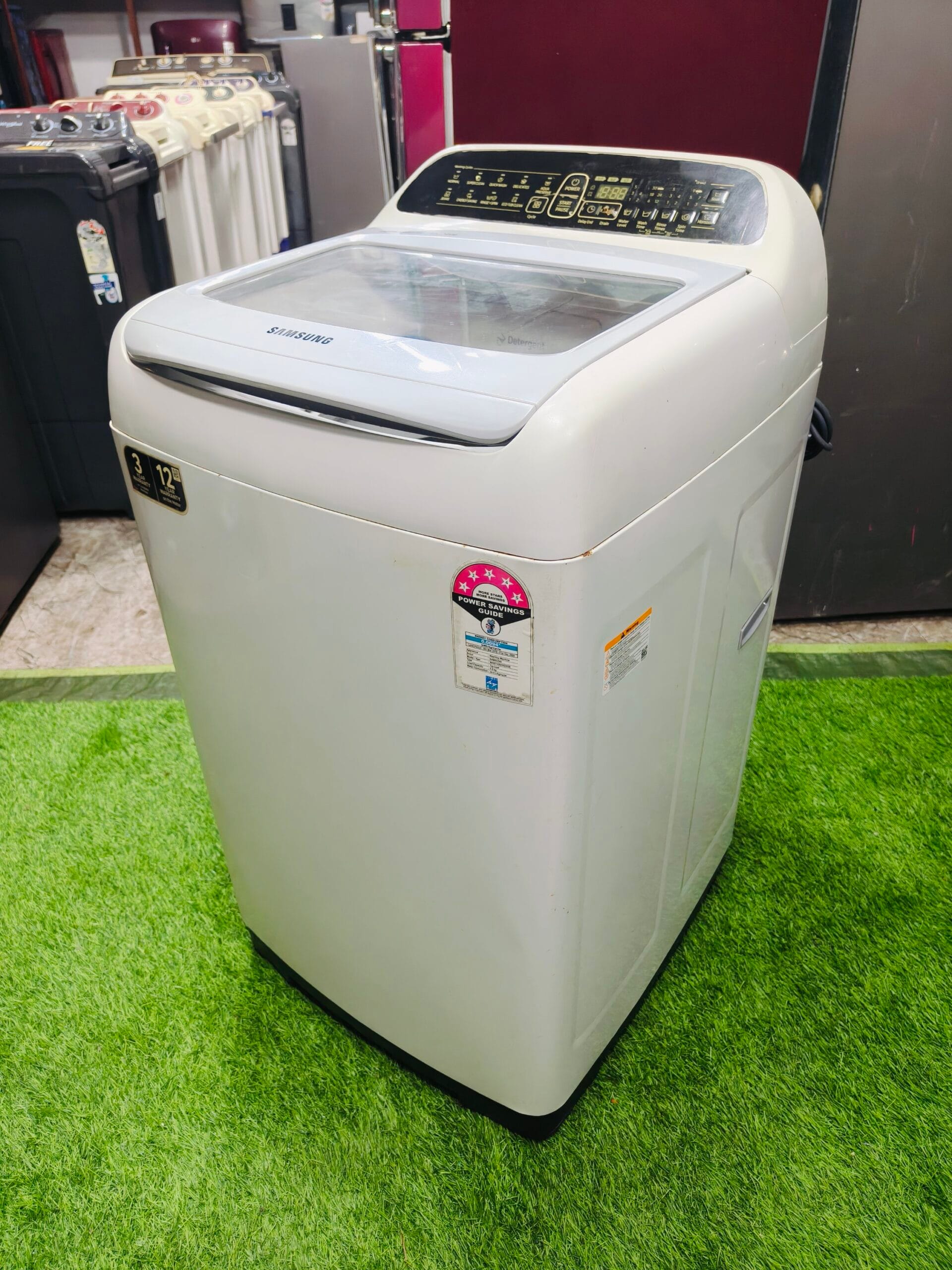 Samsung 5 star energy rating digital inverter wobble technology 6.5 kg gently used fully automatic top load washing machine - Image 4