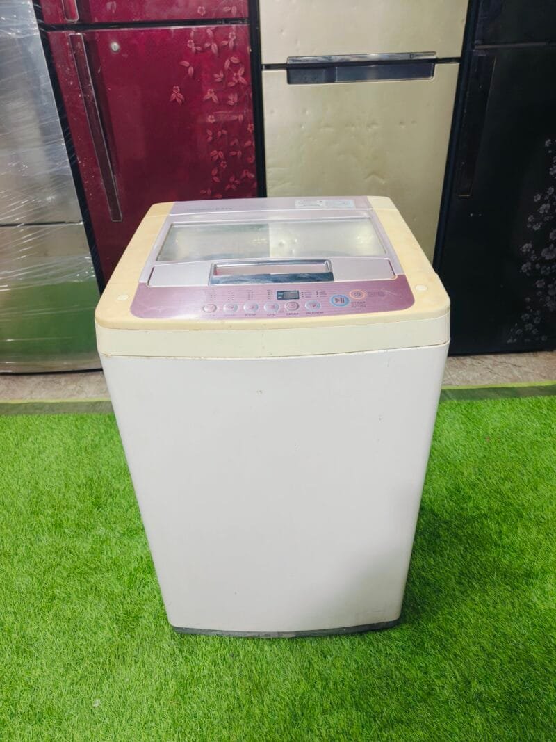 LG turbo drum 6.2 kg fully automatic used top load washing machine