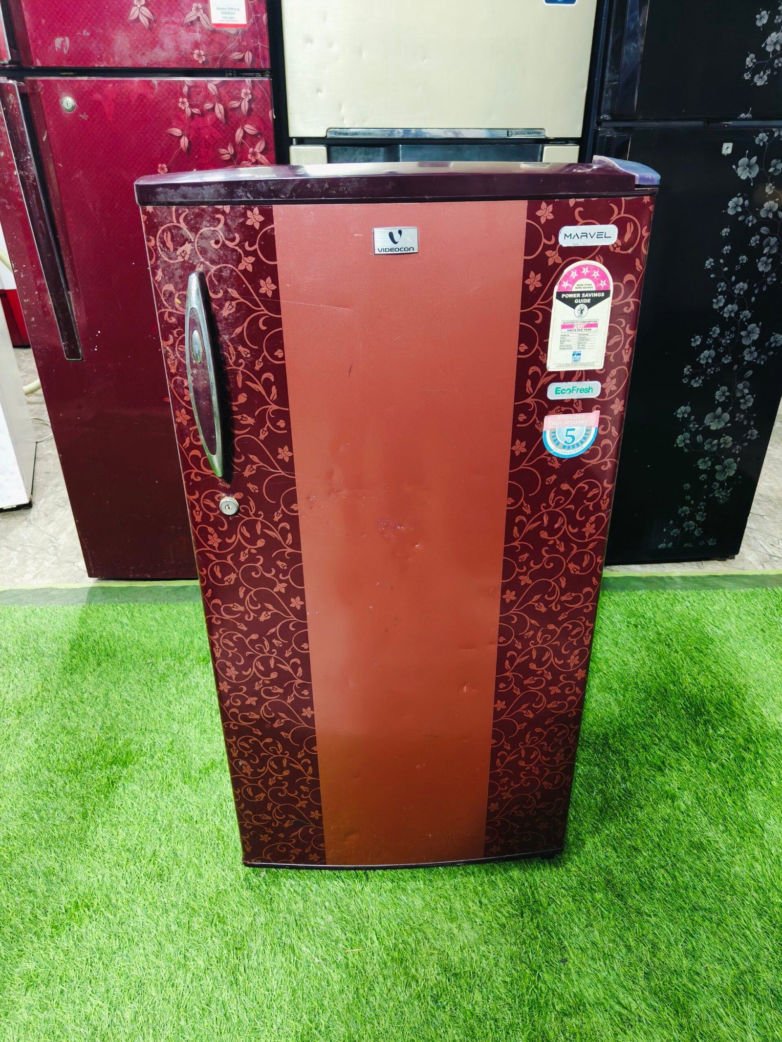 Videocon marvel 5 star energy rating 190 ltr used single door refrigerator