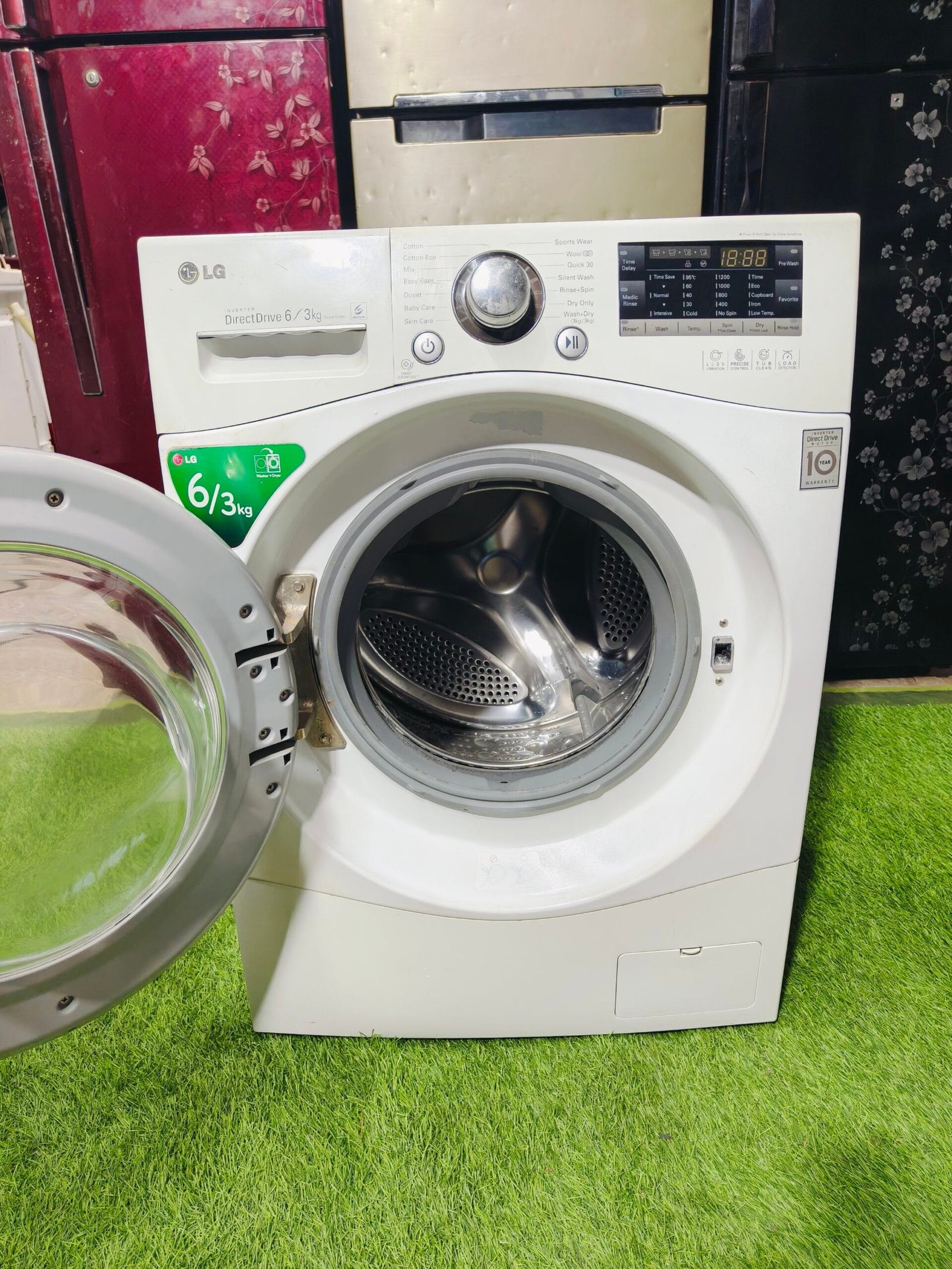 LG 5 star energy rating 6th motion digital inverter direct drive 6/3 kg washer & dryer fully automatic gently used front load washing machine - Image 3