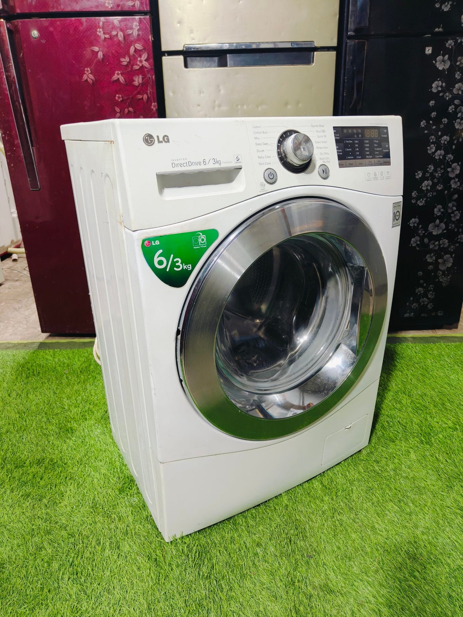 LG 5 star energy rating 6th motion digital inverter direct drive 6/3 kg washer & dryer fully automatic gently used front load washing machine - Image 4