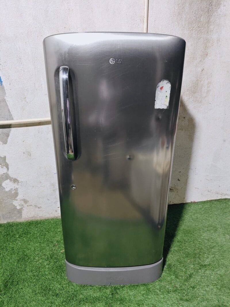 LG 240 L Single Door Refrigerator – Steel Finish with Stand Base | Refurbished