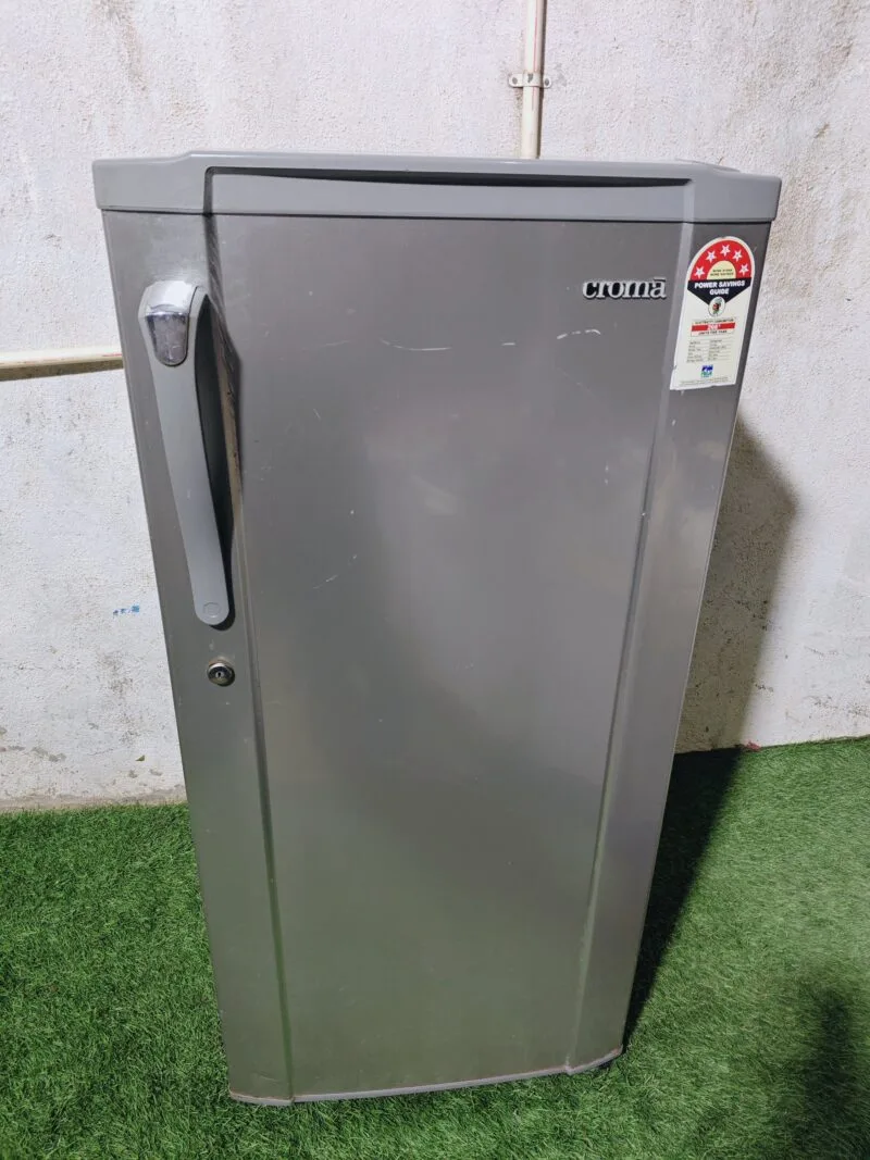 Croma 190 L Single Door Refrigerator – Silver/Steel Finish | Refurbished