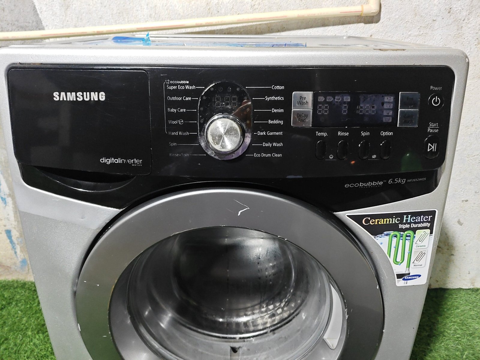 Samsung 6.5 kg EcoBubble Fully Automatic Washing Machine – Silver - Image 4