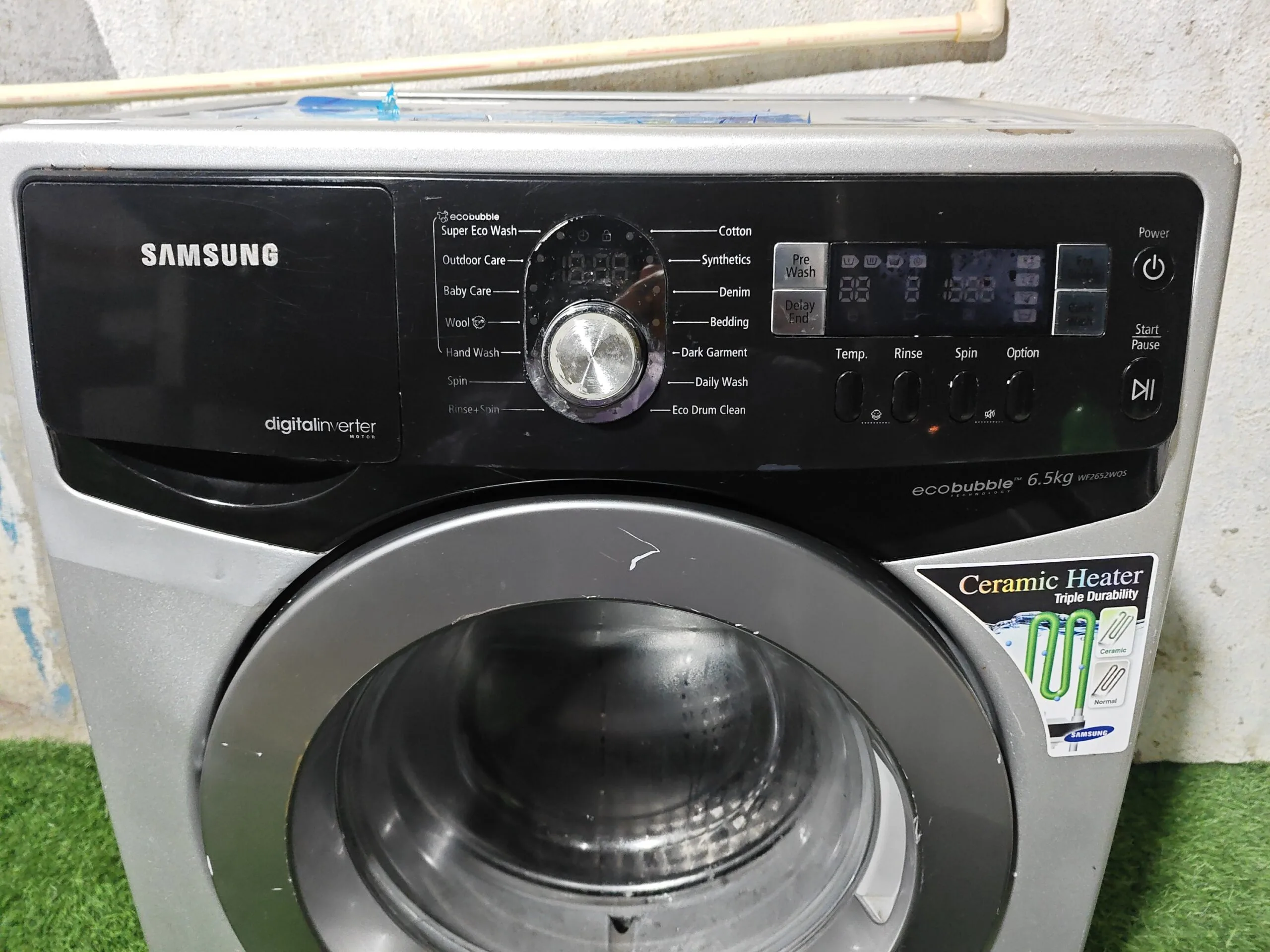 Samsung 6.5 kg EcoBubble Fully Automatic Washing Machine – Silver - Image 4