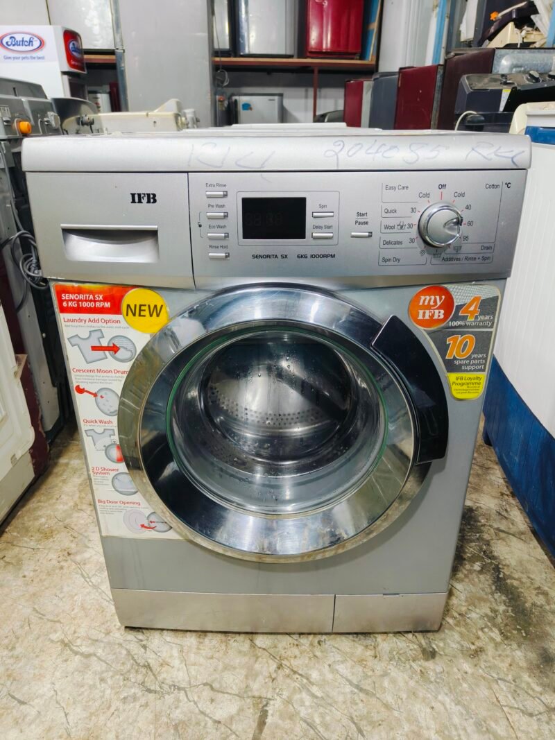 IFB senorita sx 6 kg silver in colour fully automatic front load washing machine