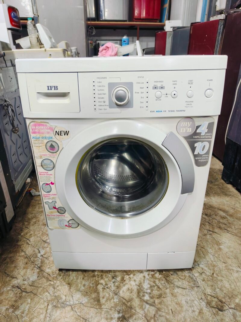 IFB eva aqua 5.5 kg white in colour fully automatic front load washing machine