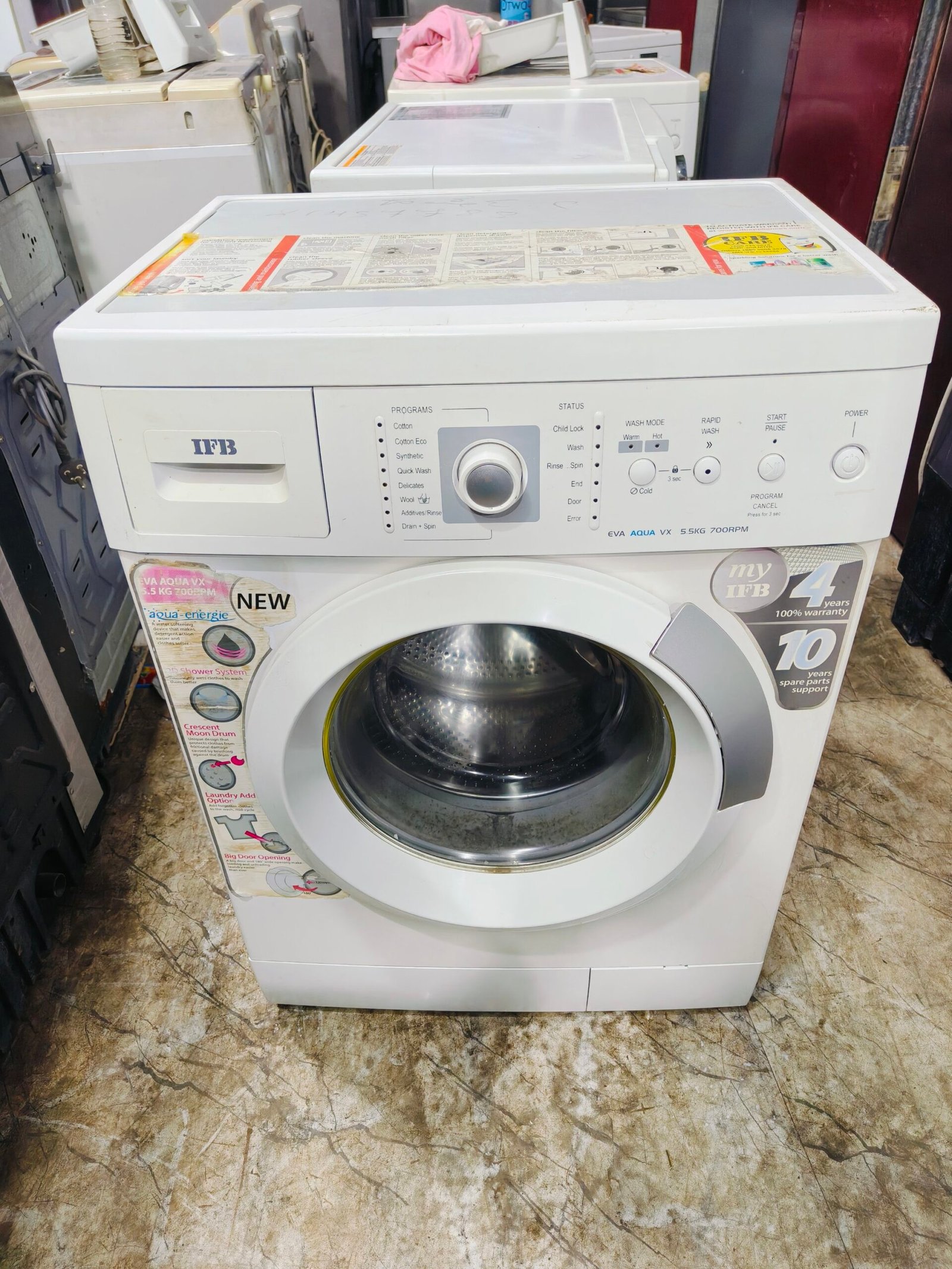 IFB eva aqua 5.5 kg white in colour fully automatic front load washing machine - Image 2